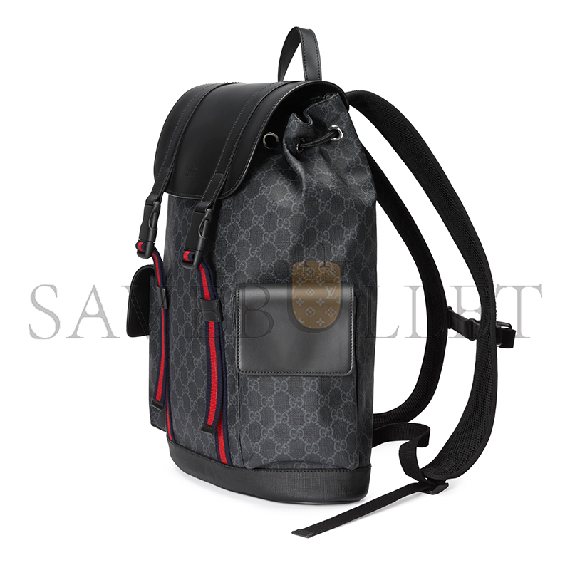 GUCCI GG BLACK LARGE BACKPACK 495563 (42*34*16cm) GUCCI GG BLACK LARGE BACKPACK 495563 (42*34*16cm)